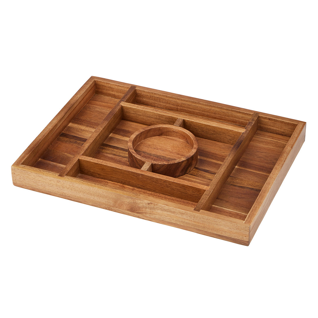 Gusto Wood 7 Divided Platter 30x40x4cm