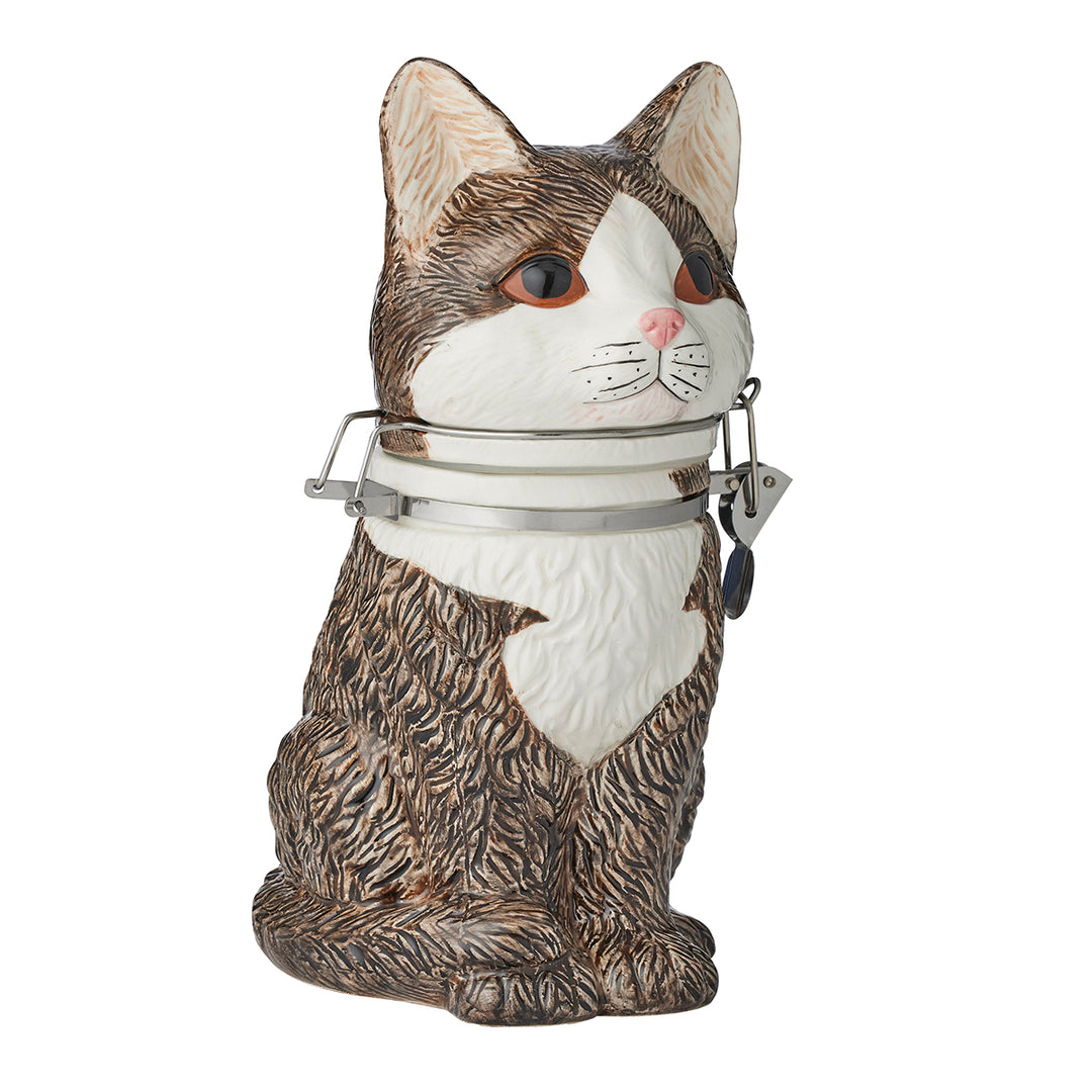 Tuxedo Ceramic Storage Jar 18x14x24cm Gy