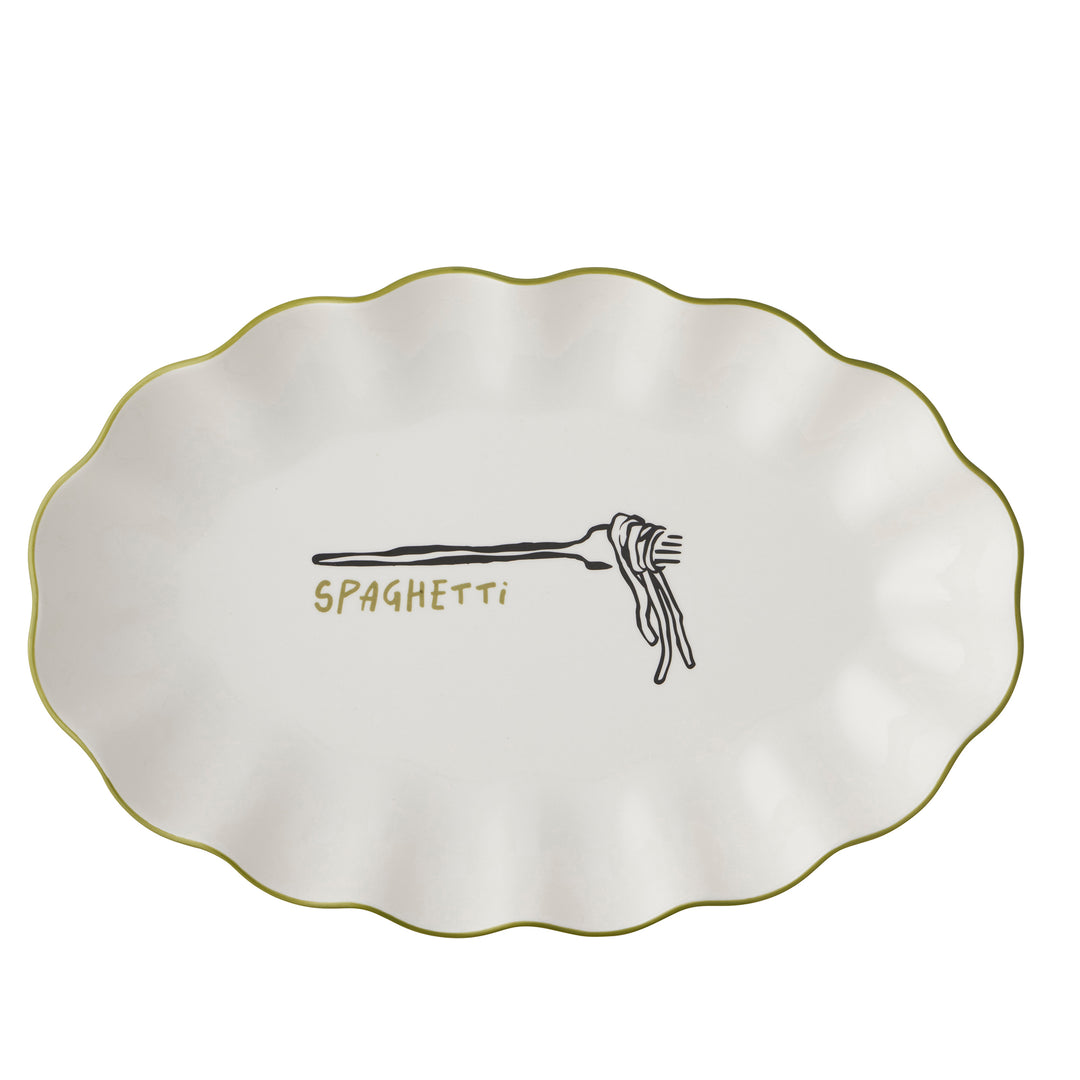 Mangiare Spaghetti Ceramic Dish 24x36x5.5cm