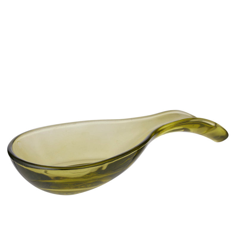 Lia Glass Spoon Rest 20.5x9x3cm Green