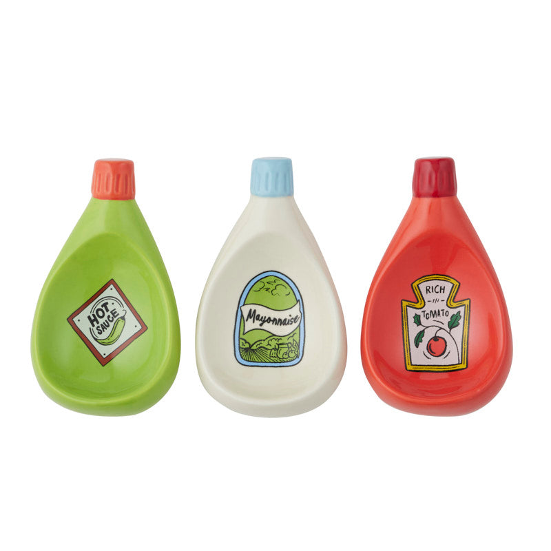Condiment Cer Dip Bowls 12x6x5cm 3 Asst