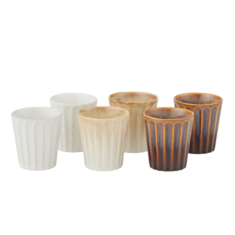 Vail S/6 Cer Macc Cup 7x7.5cm Natural
