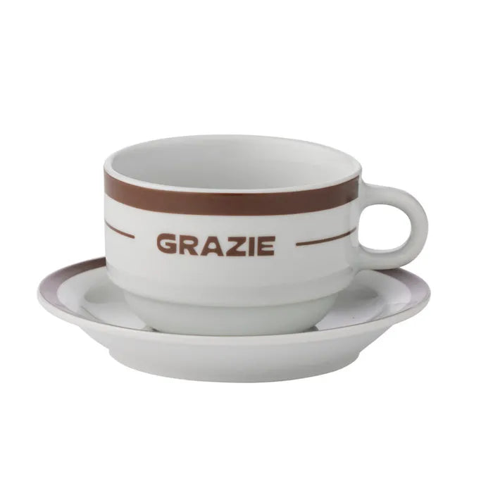 Grazie Ceramic Cup &amp; Saucer 250ml
