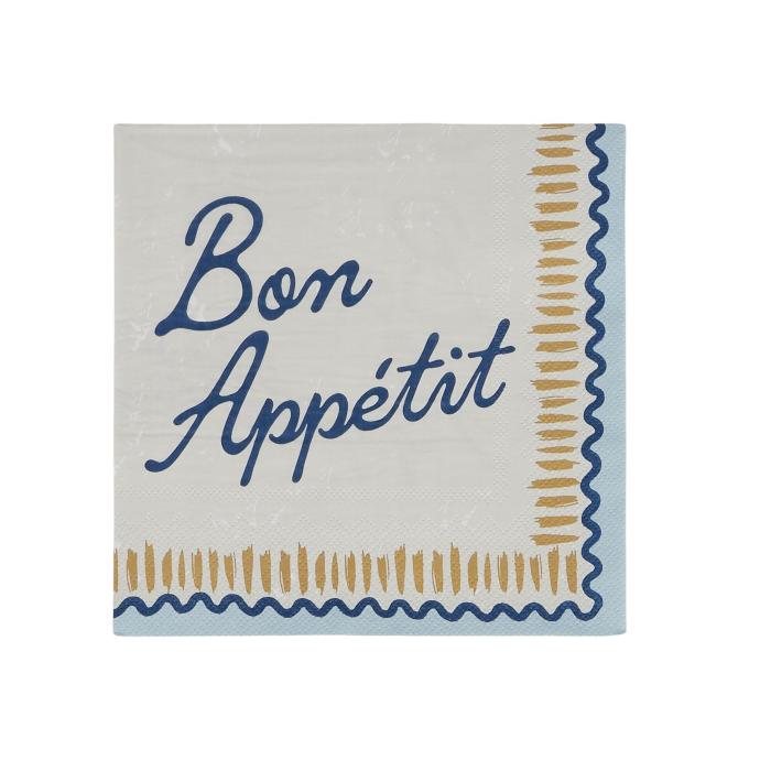 Appetit 20pk 3 Ply 33cm Napkin Blue