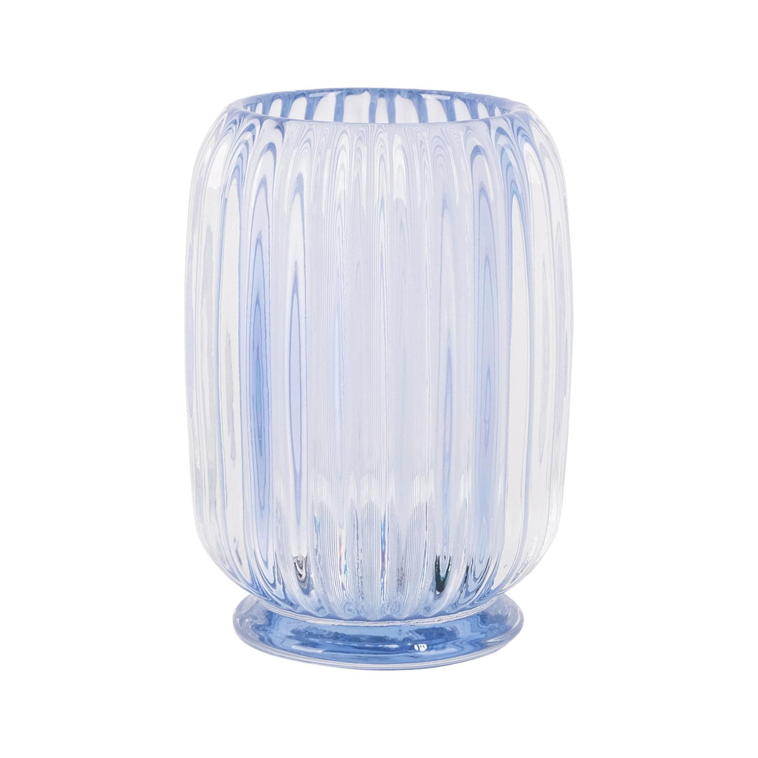 Impala Light Blue Glass Tlite Lge 9x9x12cm Light Blue