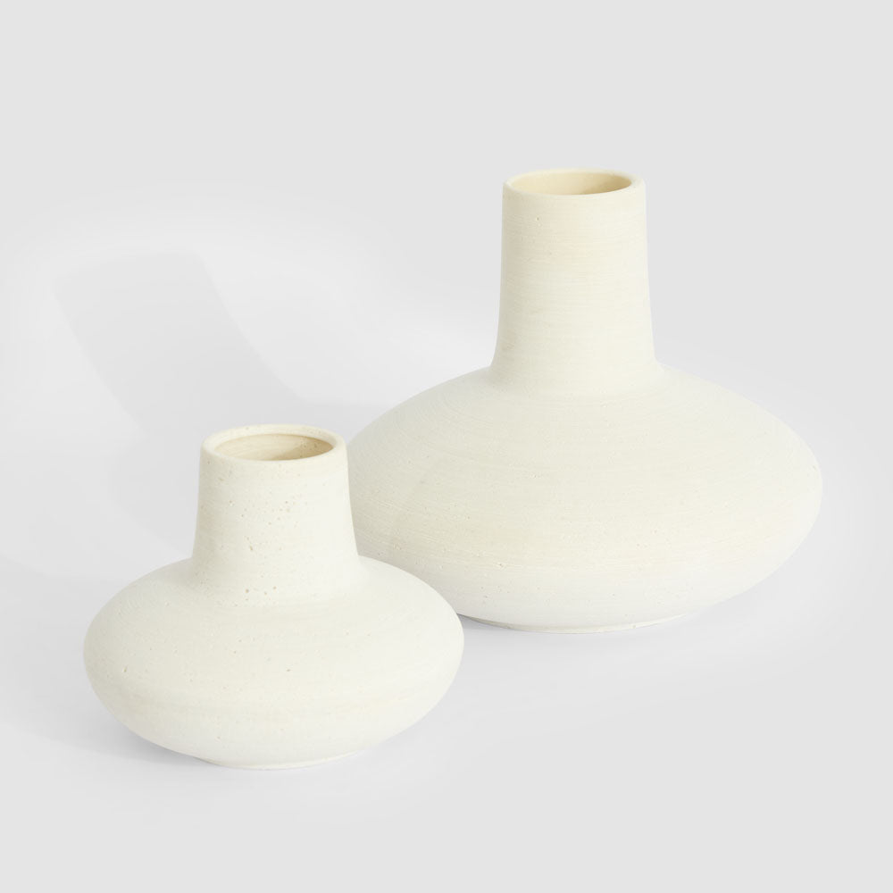 Wabi Small Vase Chalk 12x15cm