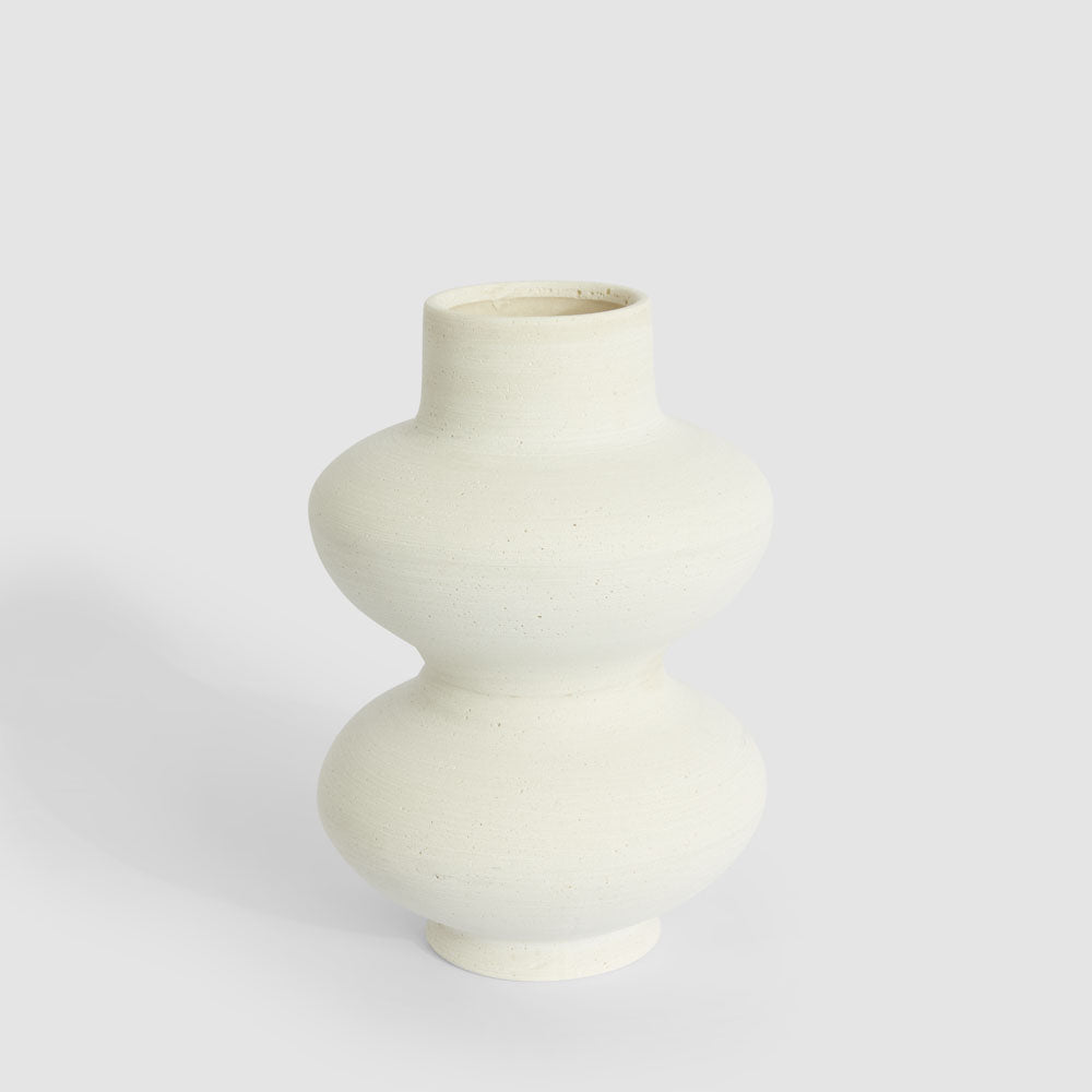 Bramble Tall Vase Chalk 25x17x17cm