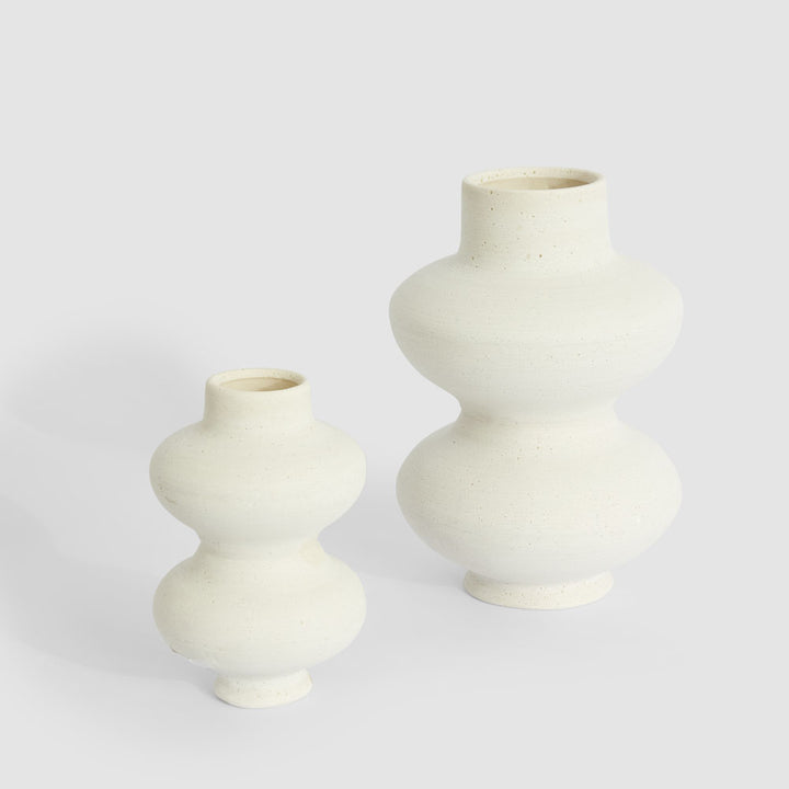 Bramble Tall Vase Chalk 25x17x17cm