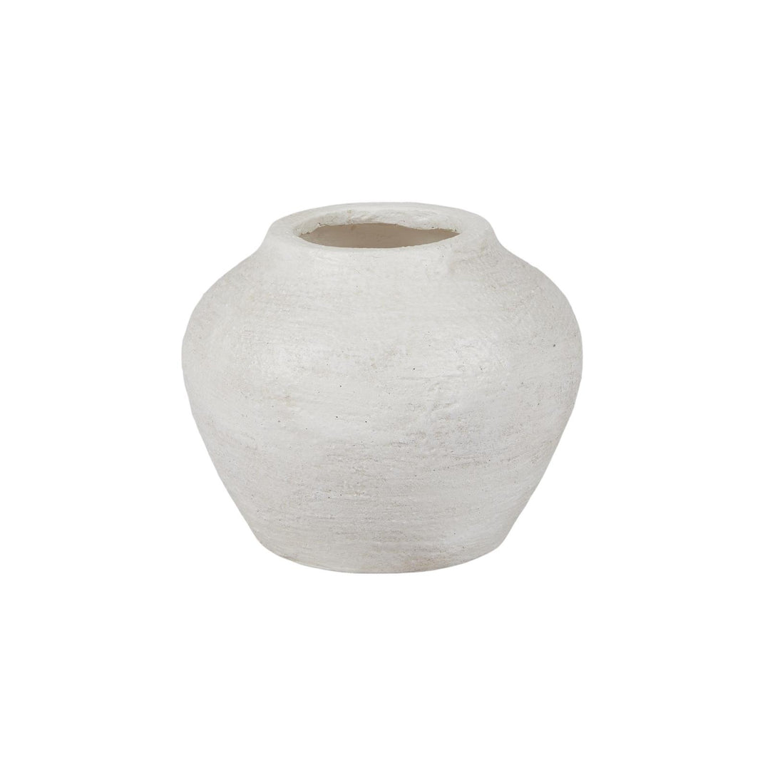 Cree Small Composite Vase 20.5x19.5x20.5cm Wht