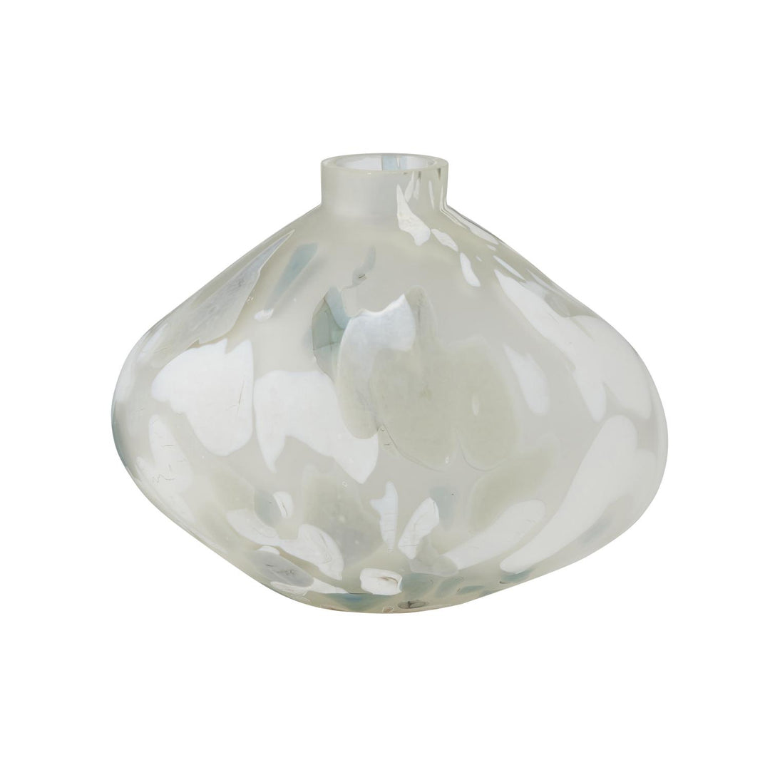 Agra Glass Vase Lge 40x33x35cm Nat/Blue