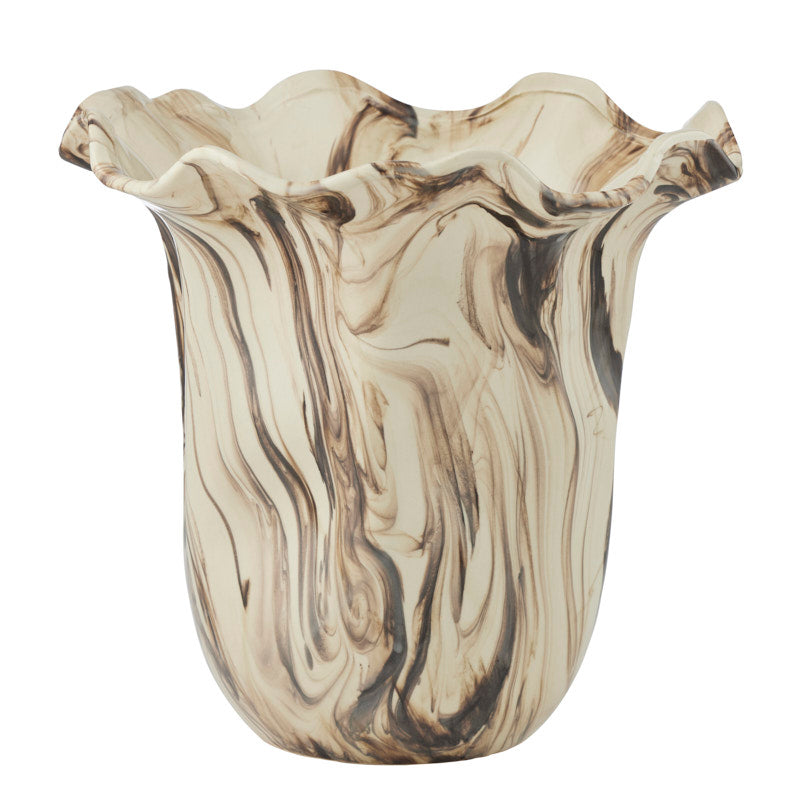 Ajax Ceramic Vase 32x30.5cm Cocoa/Ivory