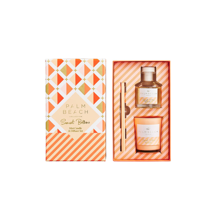 Palm Beach Sunset Bellini Mini Candle & Diffuser Gift Pack