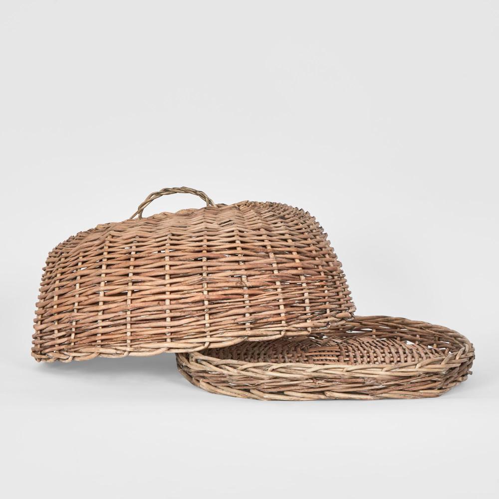 Oval Basket W Cover Large