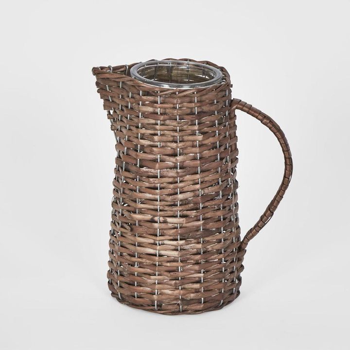 Jug With Glass Insert S L:14.5 W:12 H:25