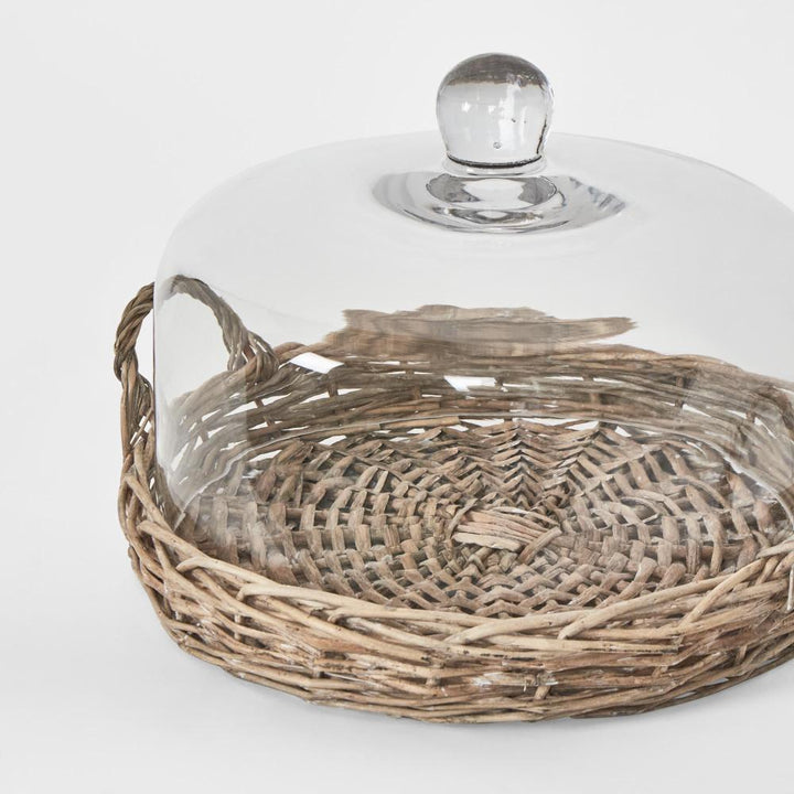 Willow Tray W Glass Cover L:34 W:34 H:23