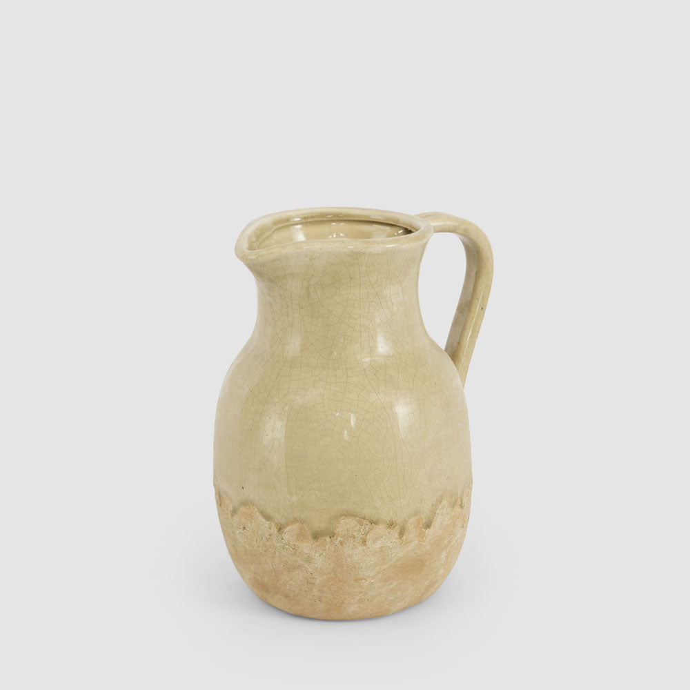 Peillon Half Glazed Jug 26.5x22x18.5cm