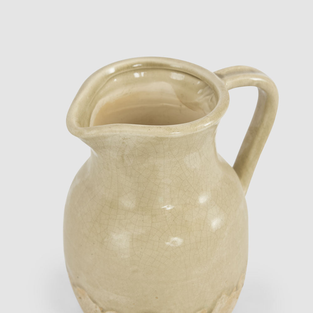 Peillon Half Glazed Jug 26.5x22x18.5cm