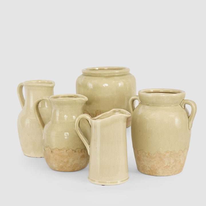 Peillon Half Glazed Jug 26.5x22x18.5cm