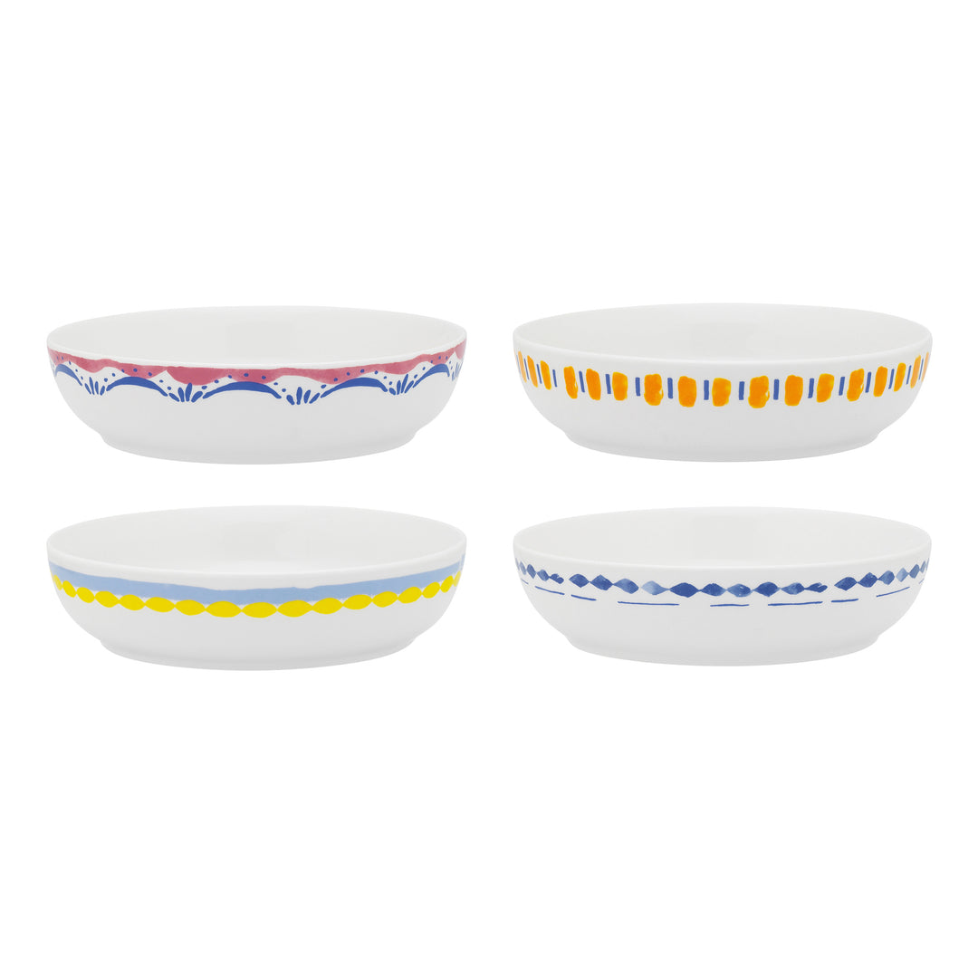 Positano Set of 4 Dinner Bowls 21.5cm Assorted