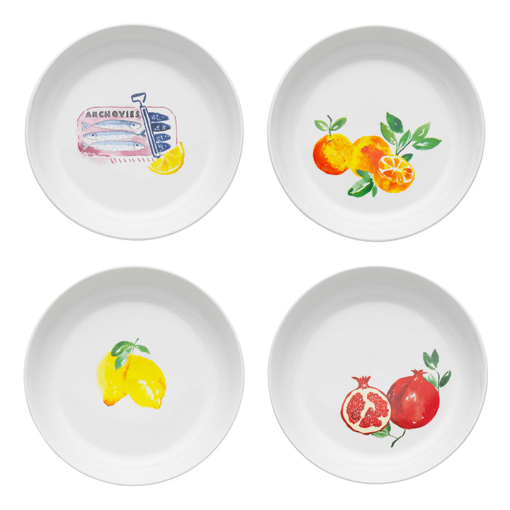 Positano Set of 4 Dinner Bowls 21.5cm Assorted