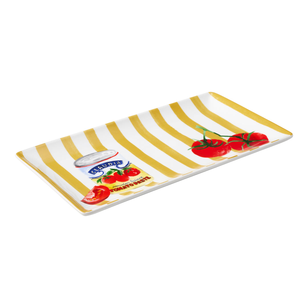 Porto Valentina Rectangle Serving Platter 29.5cm Tomato