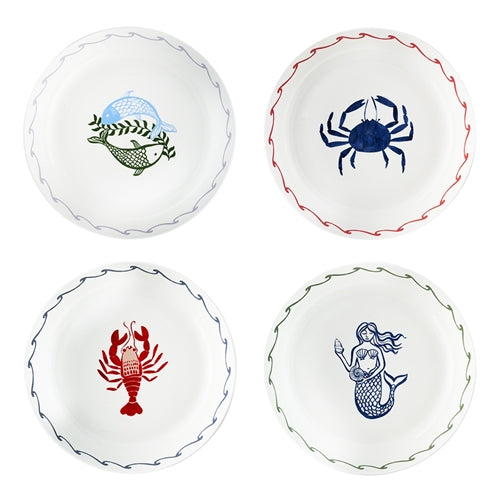 Nautilus Set of 4 Dinner Bowls 21.5cm Assorted