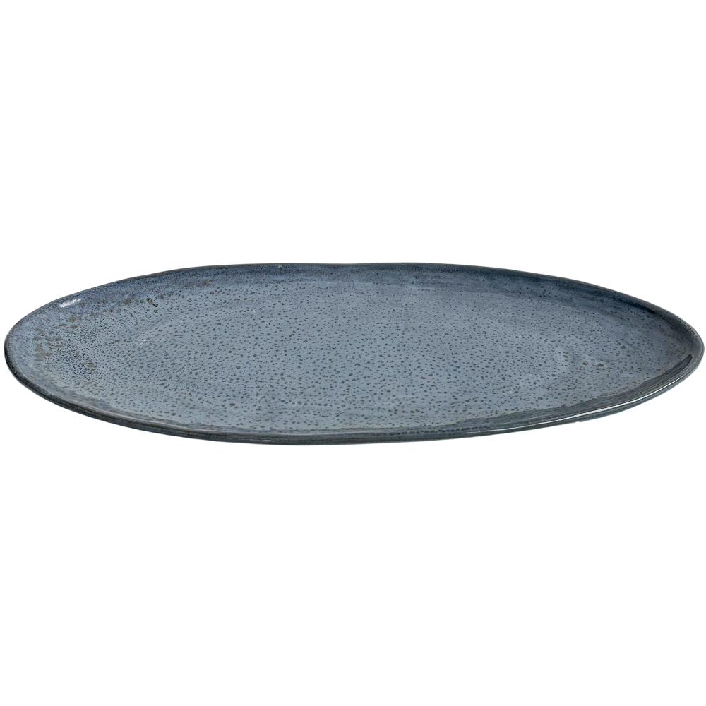 Ceramic Oval Gray Blue 41x19