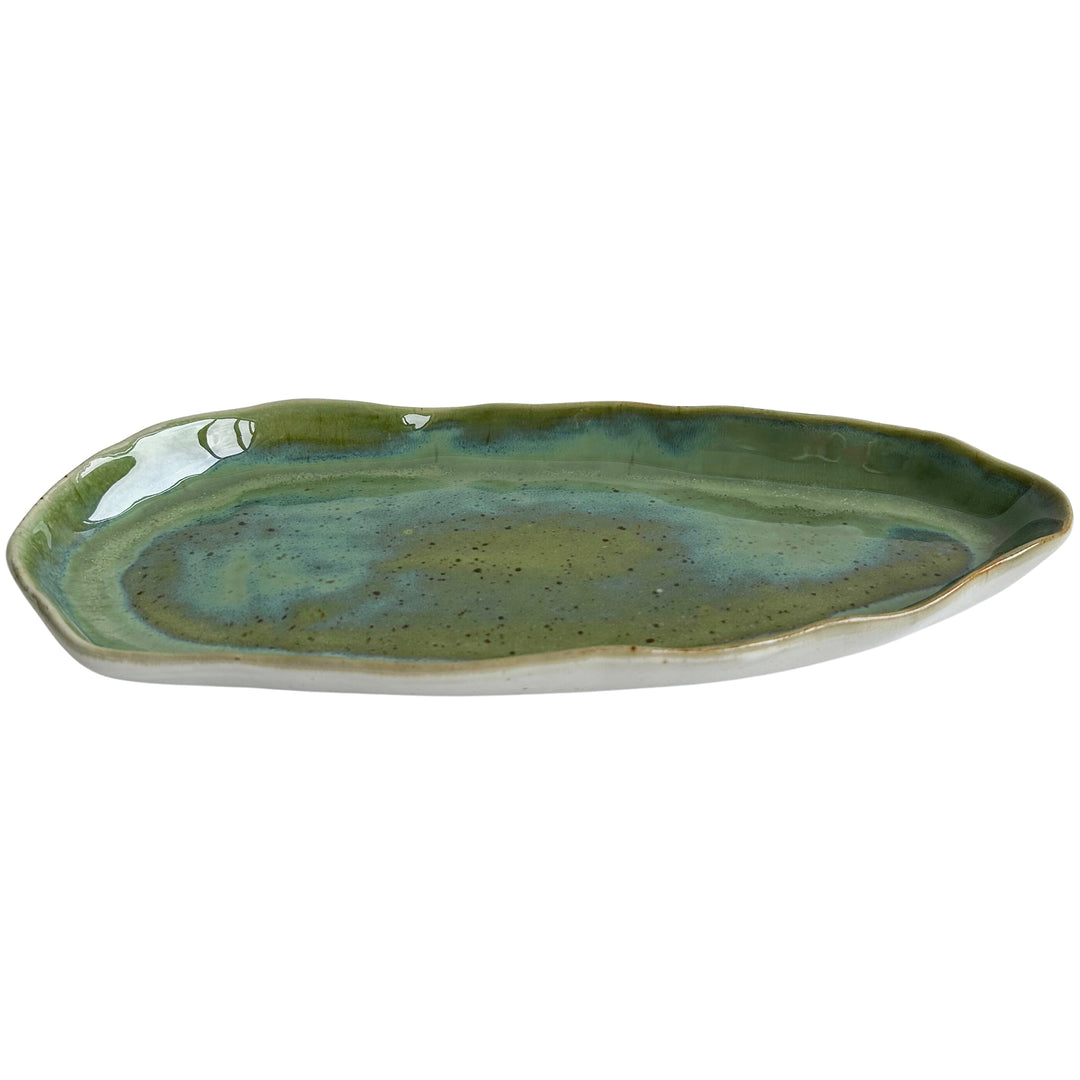 Olive Ceramic Oval Platter 32x15