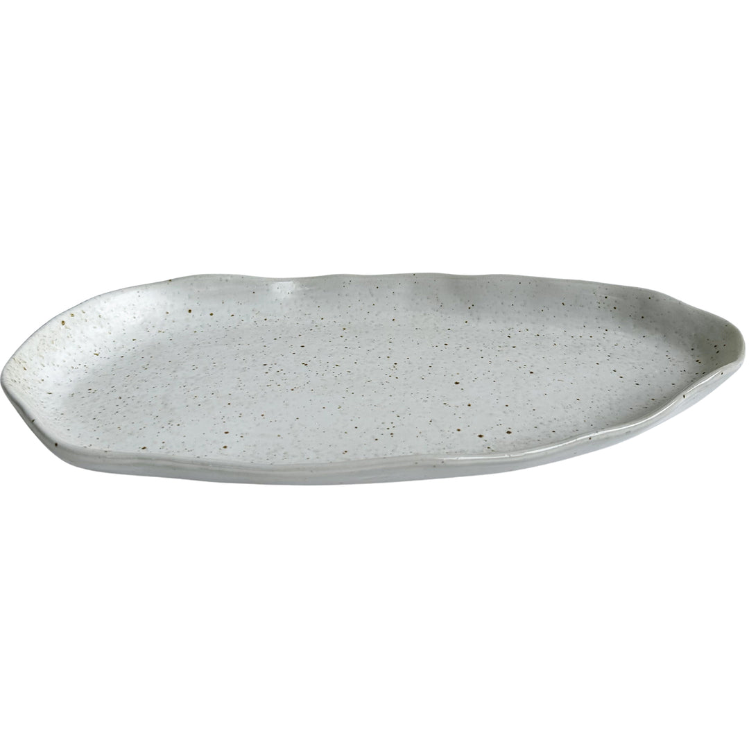 Ivory Ceramic Oval Platter 32x15
