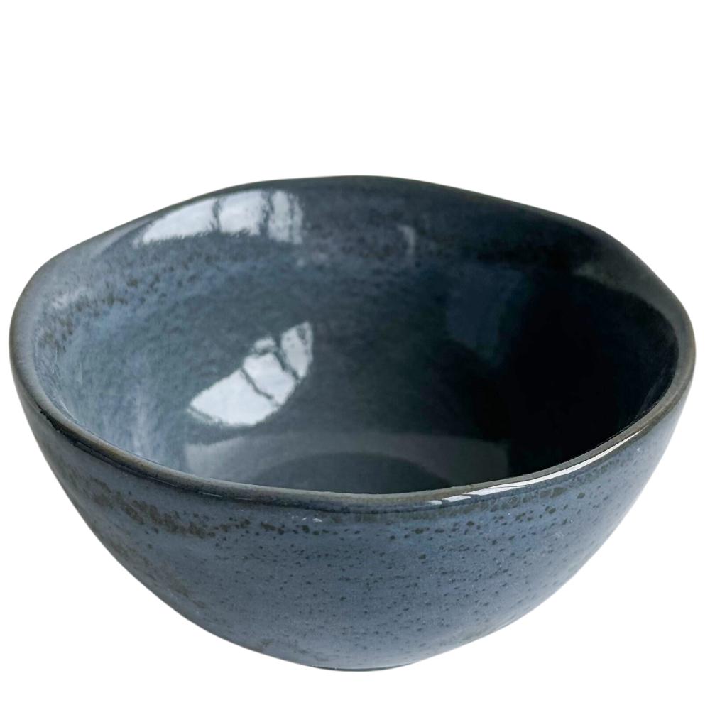 Ceramic Bowl Gray Blue 13x6.5c