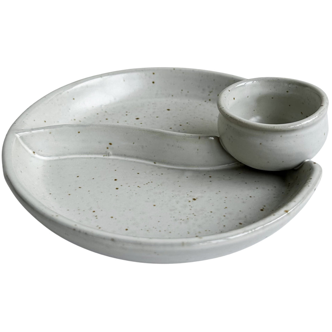 Ivory Ceramic Olive Dish 15x5