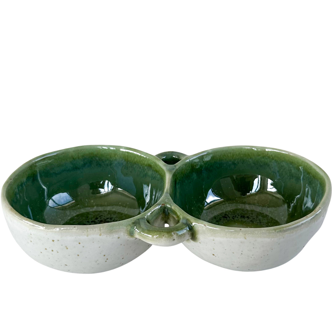 Olive Ceramic 2 Snacker 19x10