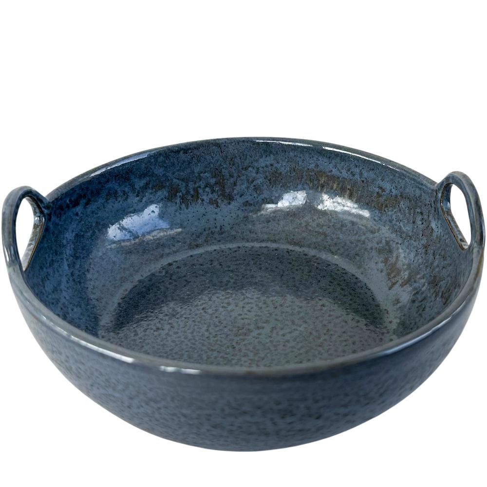 Bowl Handle Gray Blue 15x6