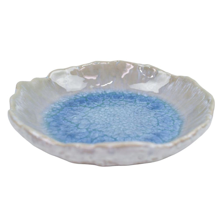 Rounded Dish Light Azure 17X16