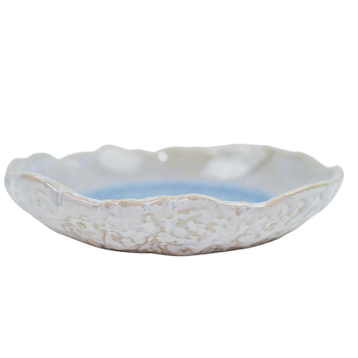 Rounded Dish Light Azure 17X16