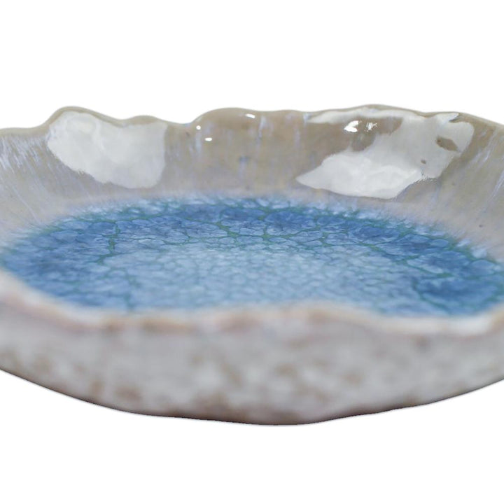 Rounded Dish Light Azure 17X16