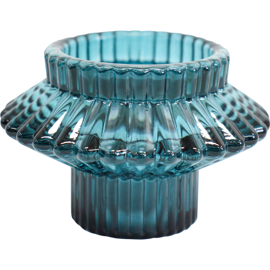 Double Sided Candle Holder Azura Blue