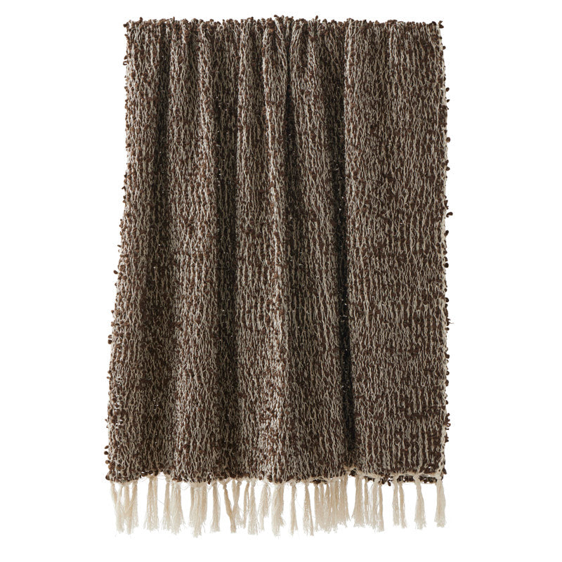 Burbujeo Cot Blend Throw 125x150cm Cocoa