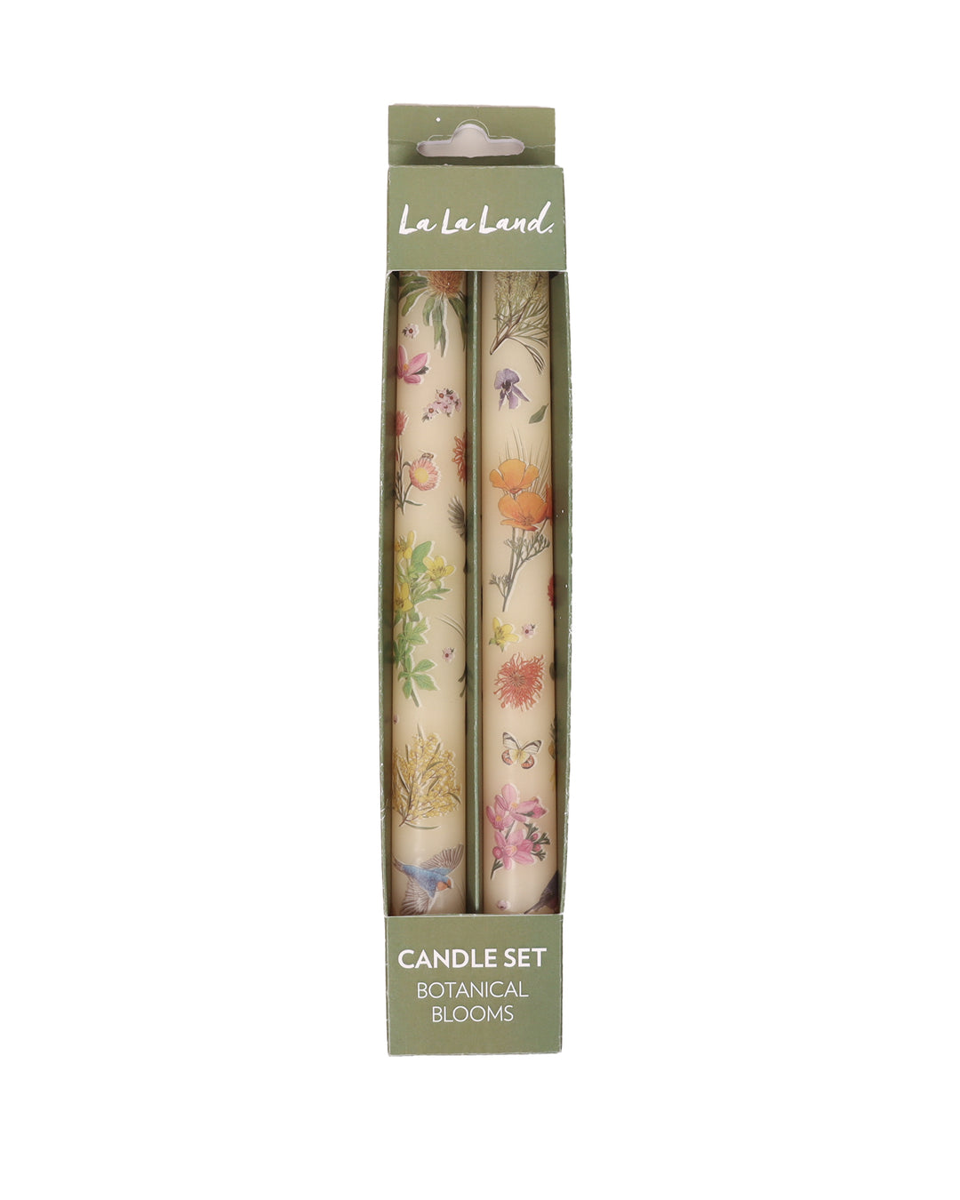 Tapered Candle Set Botanical Blooms