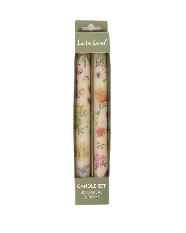 Tapered Candle Set Botanical Blooms