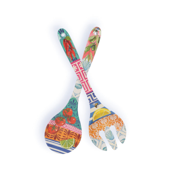 Salad Servers Mediterranean Summer