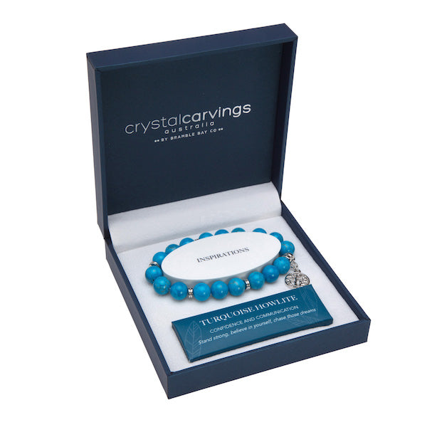 Turquoise Howlite Bracelet Tree Of Life