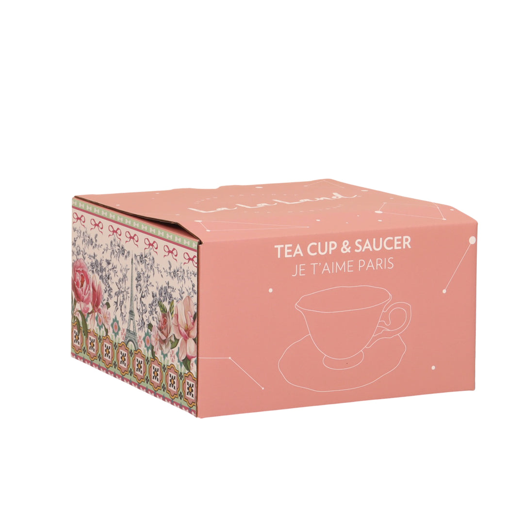 Tea Cup & Saucer Je Taime Paris