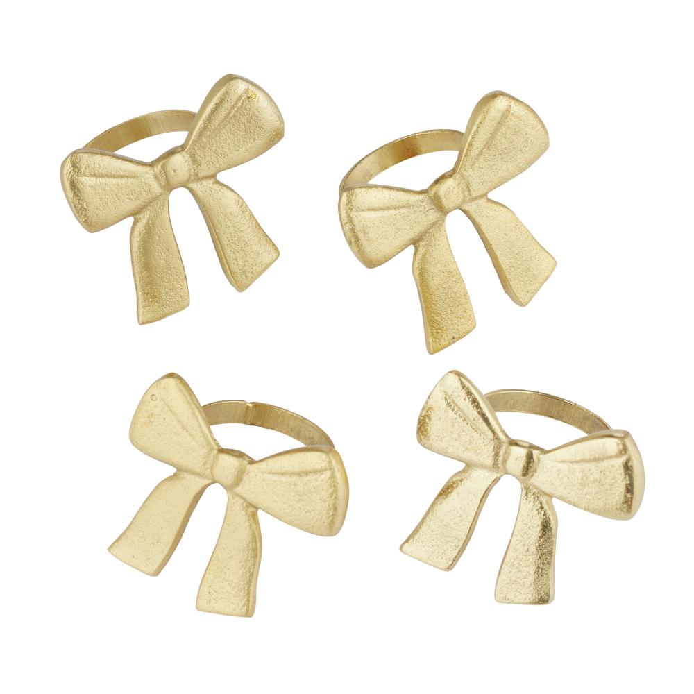 Bow Metal Napkin Ring 7x6x4.5cm Gold