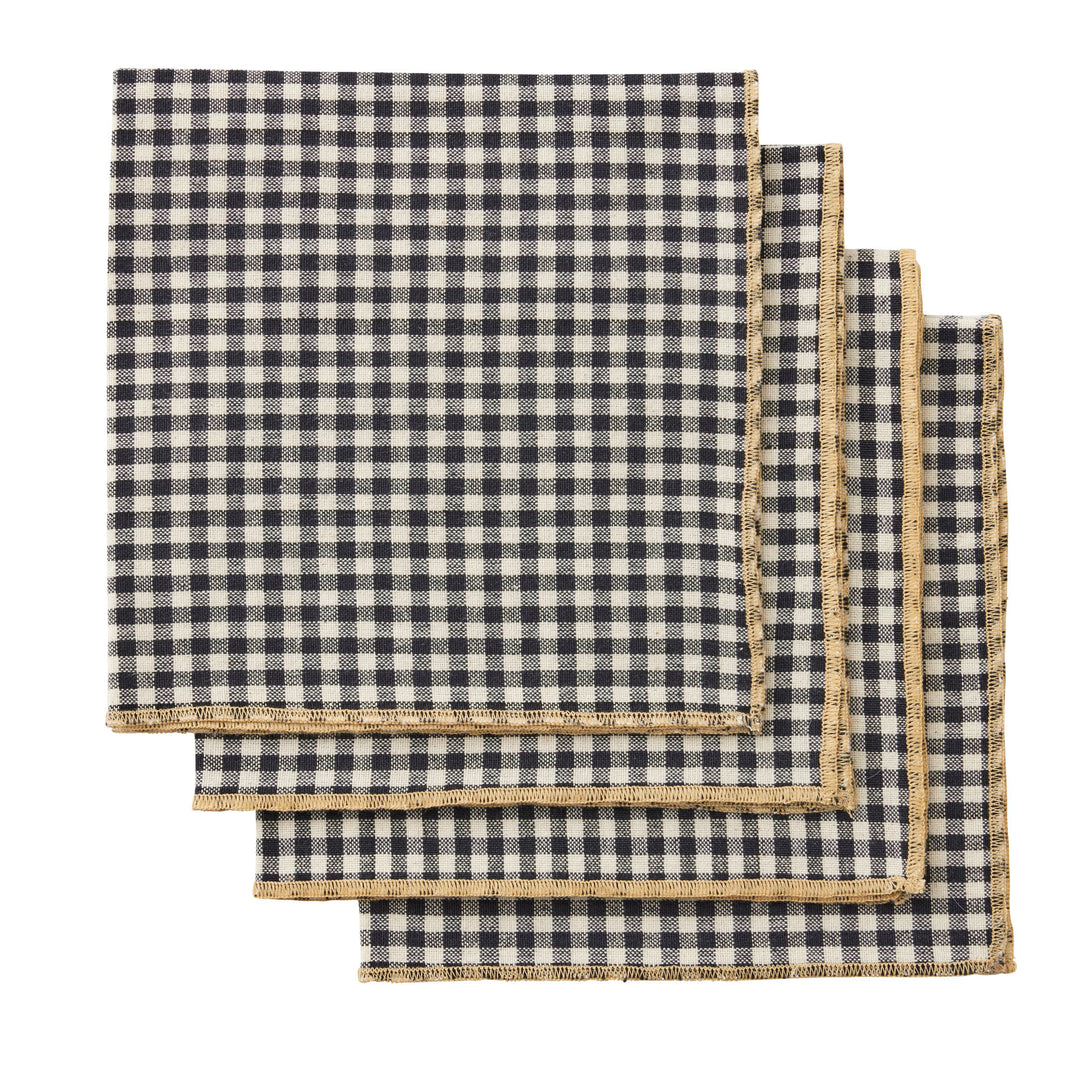 Margot S/4 Napkins Ivory/Cocoa 40x40cm