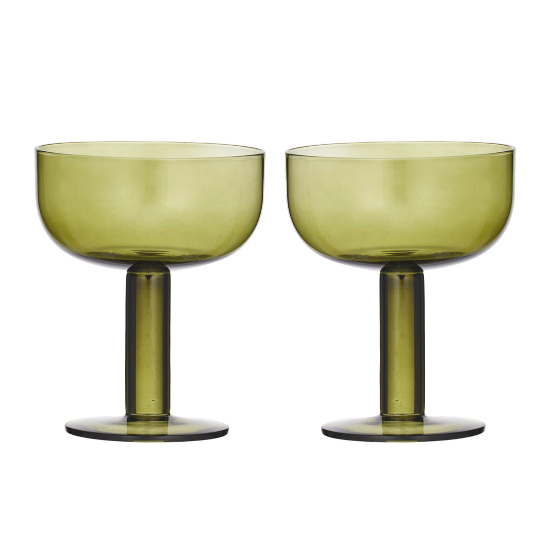 Canal S/2 Coupe Glass Olive 10x12.5cm