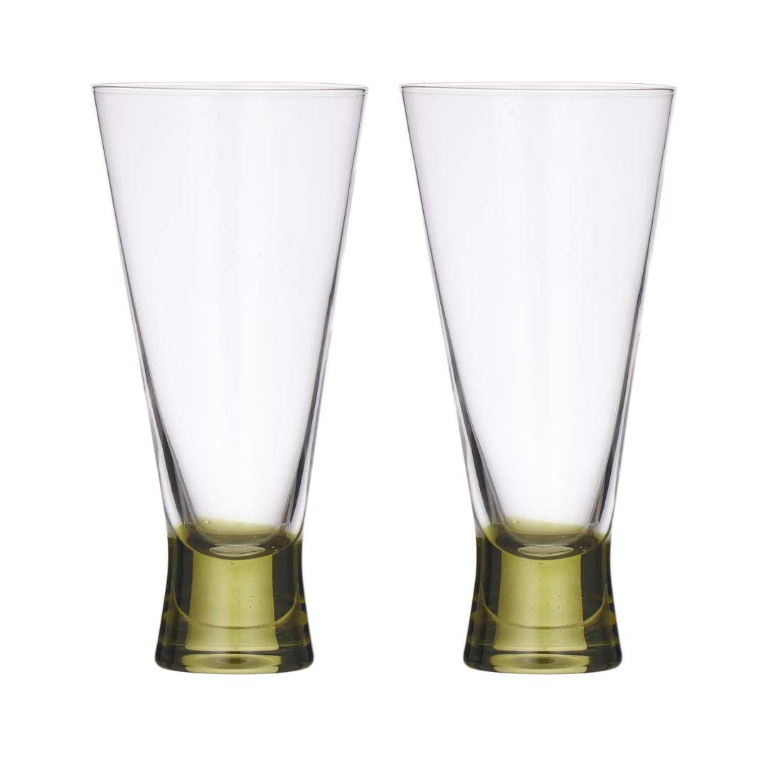 Canal S/2 Flute Glass Olive 8x17cm