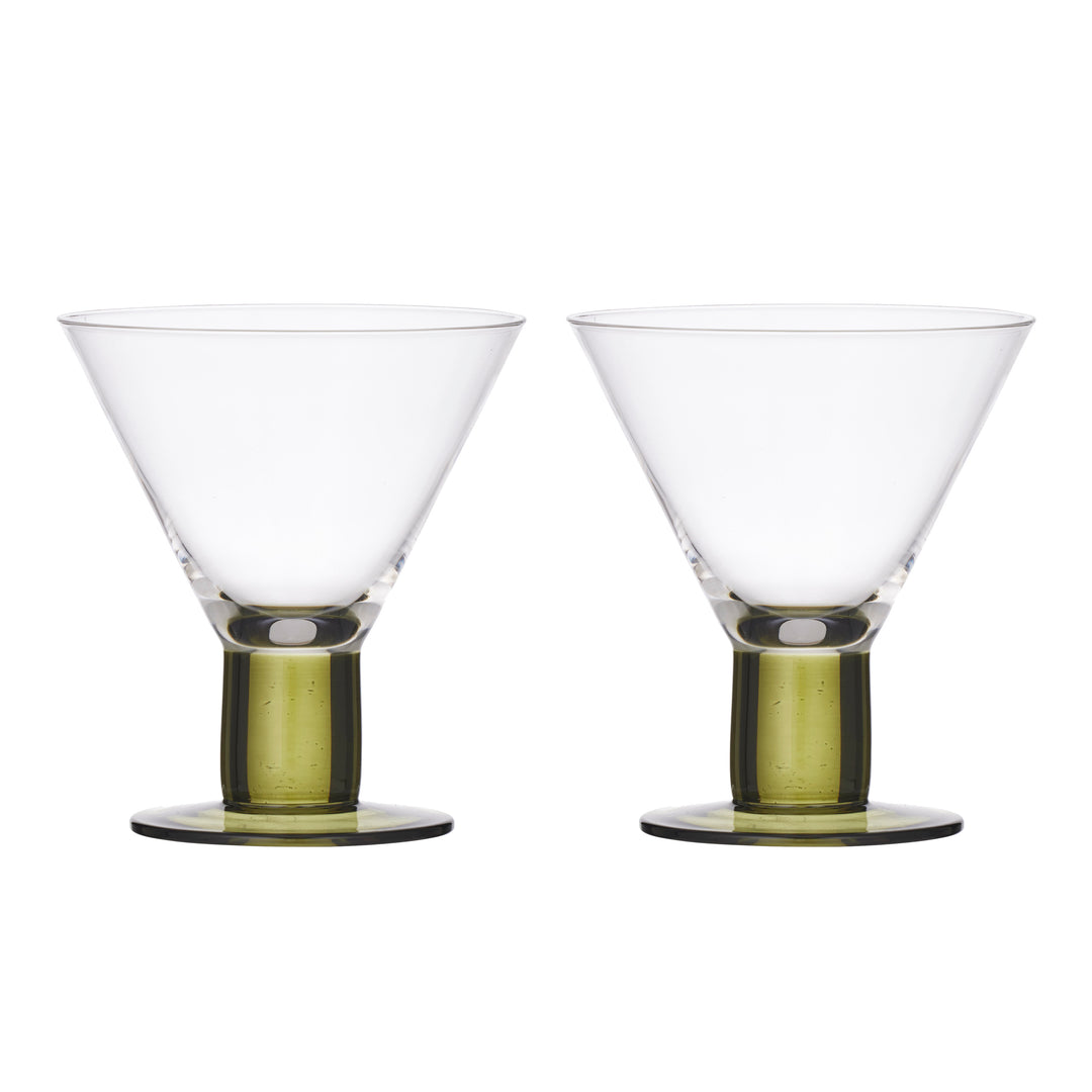 Canal S/2 Wine Glass Olive 10x11cm