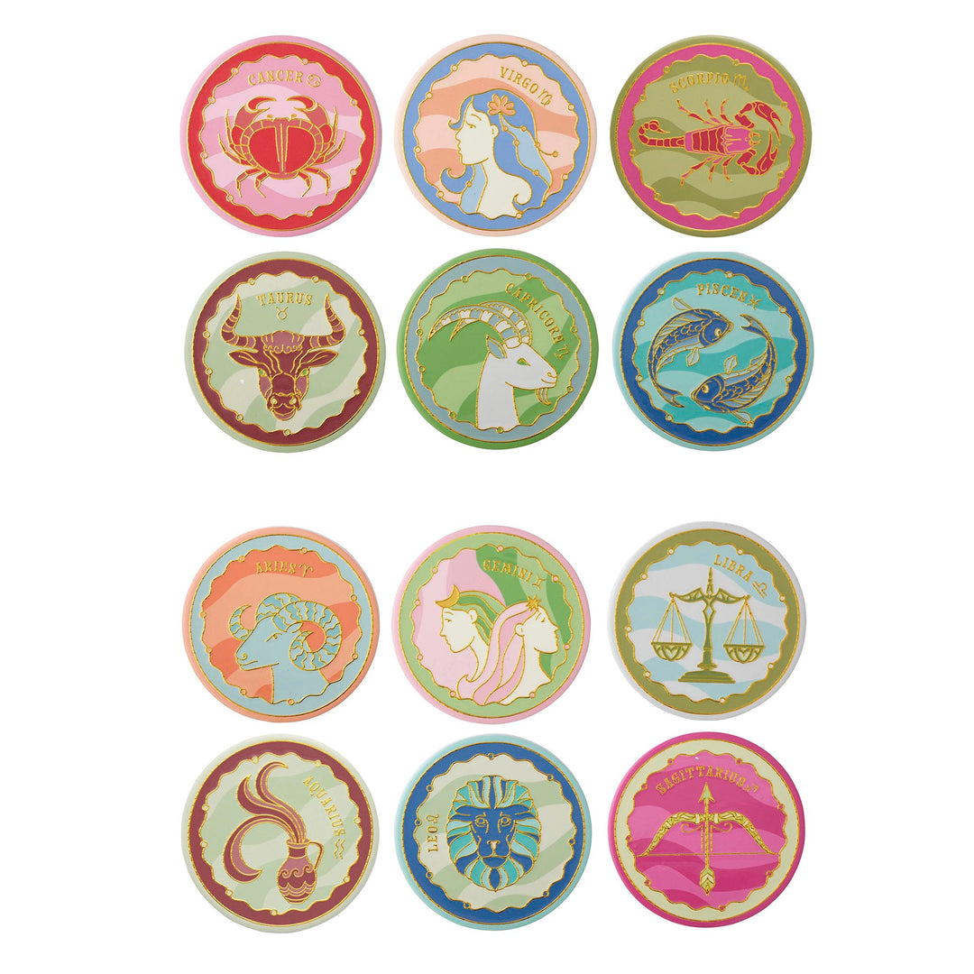 Zodiac Ceramic Coaster Asst 10cm