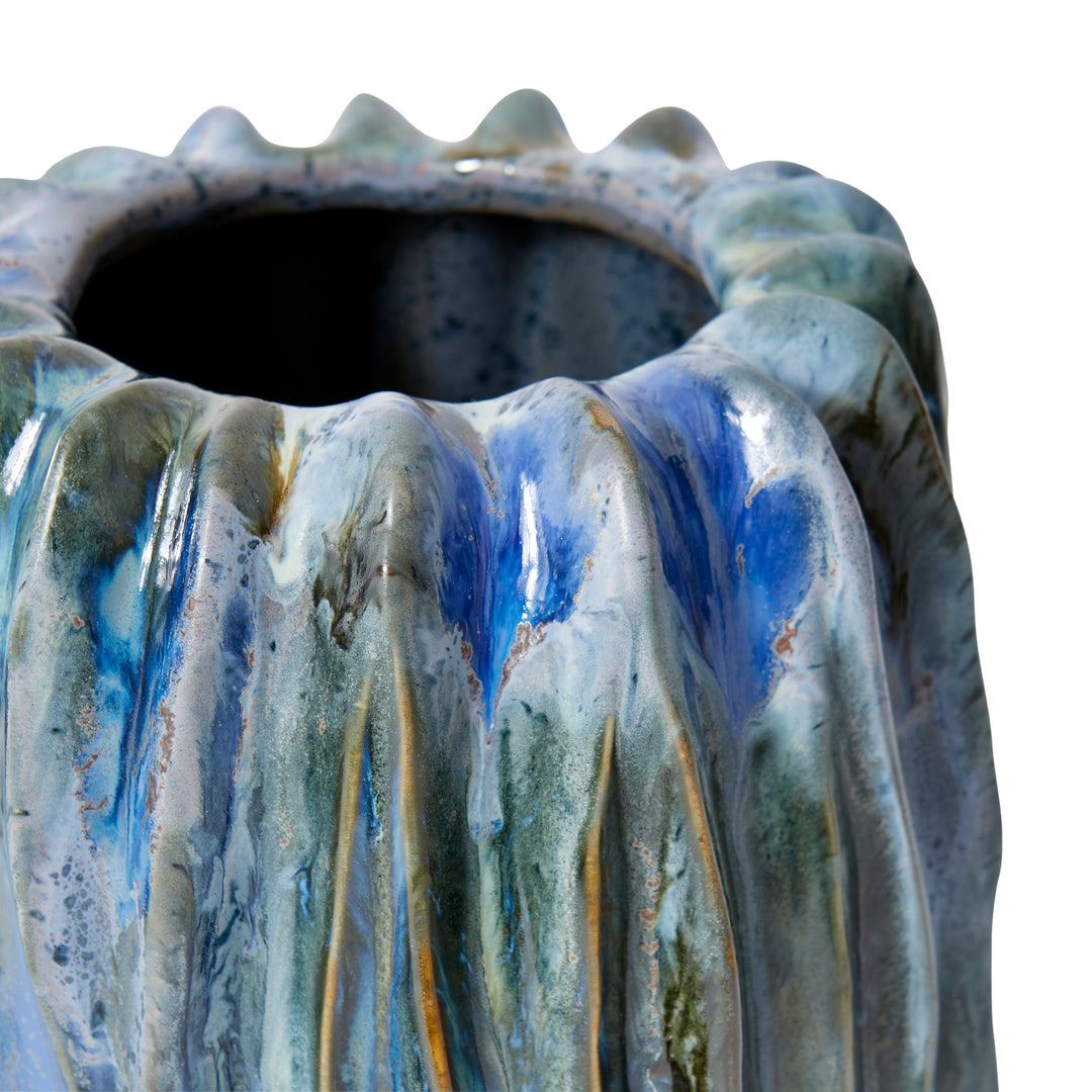 Alberto Vase Blue 16x15x17cm